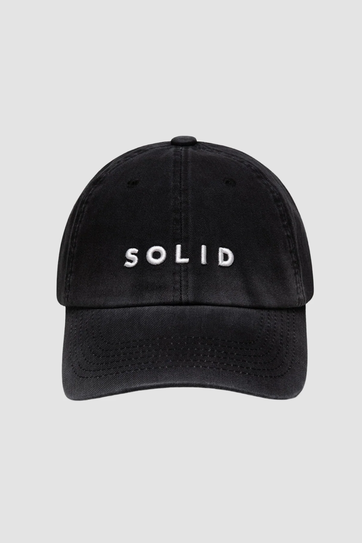 Solid Homme Solid Logo Ball Cap - Black