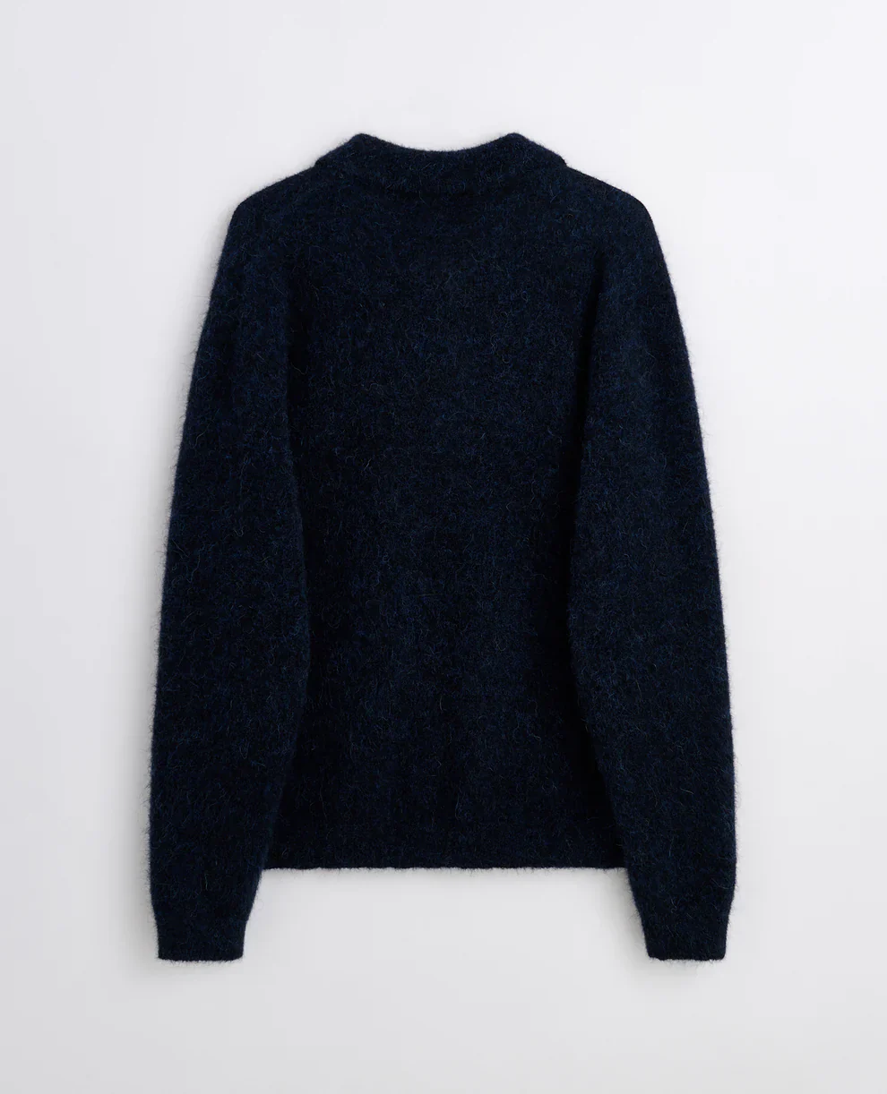 Sunflower Mohair Polo - Navy - Image 2