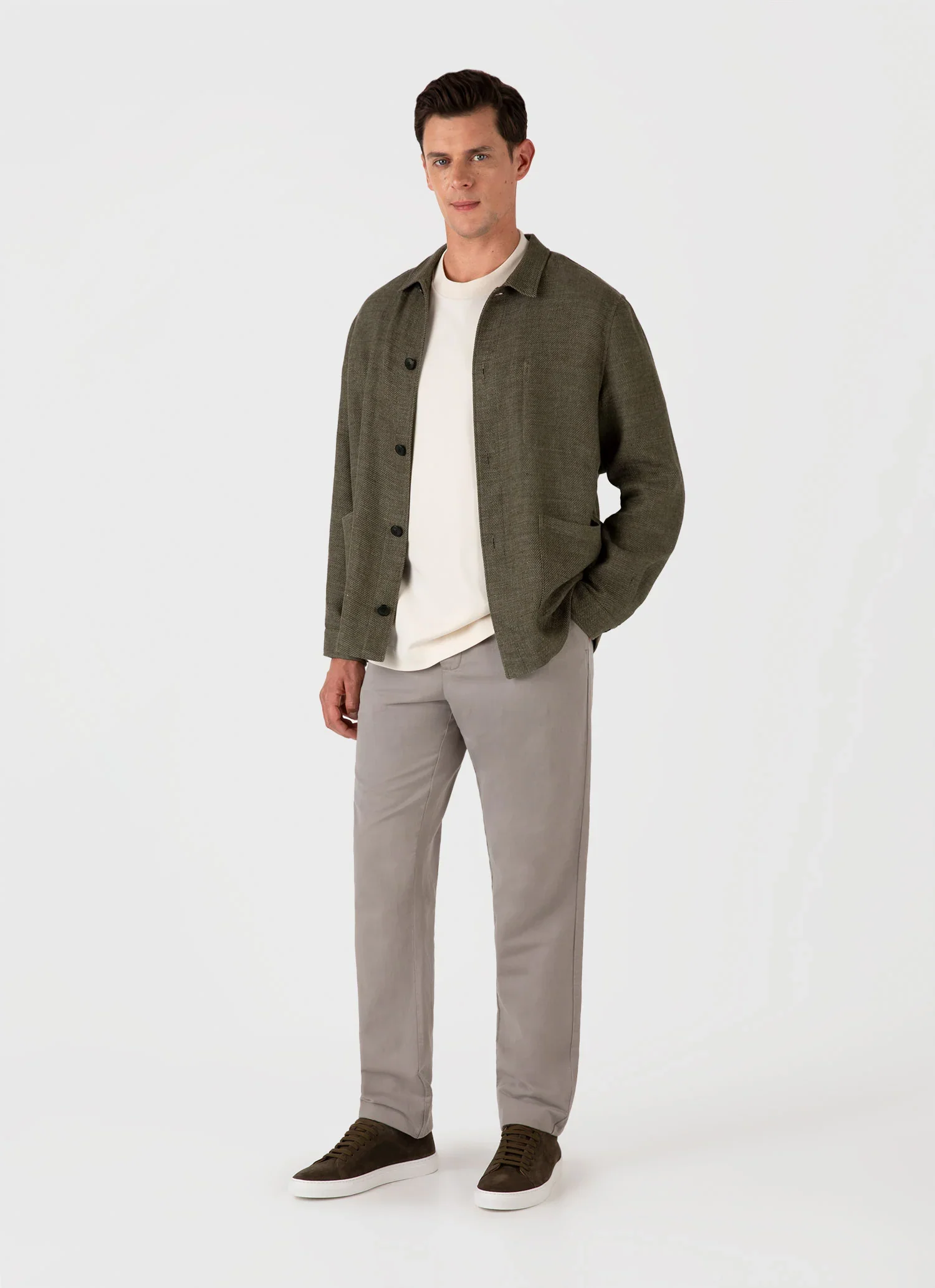 Sunspel Oversized Heavyweight T-Shirt - Beige - Image 3