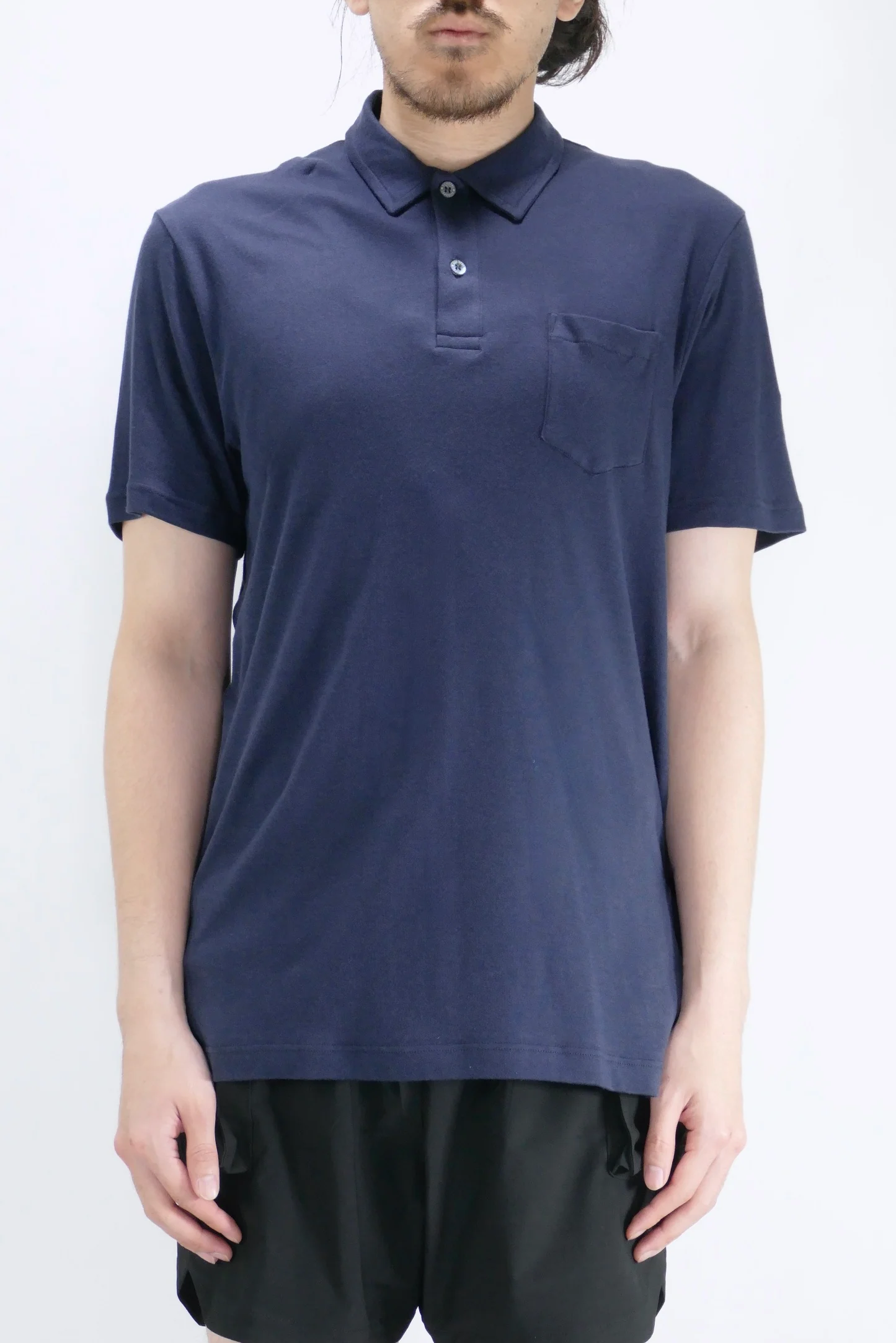 Sunspel Sea Island Cotton Jersey Polo - Navy