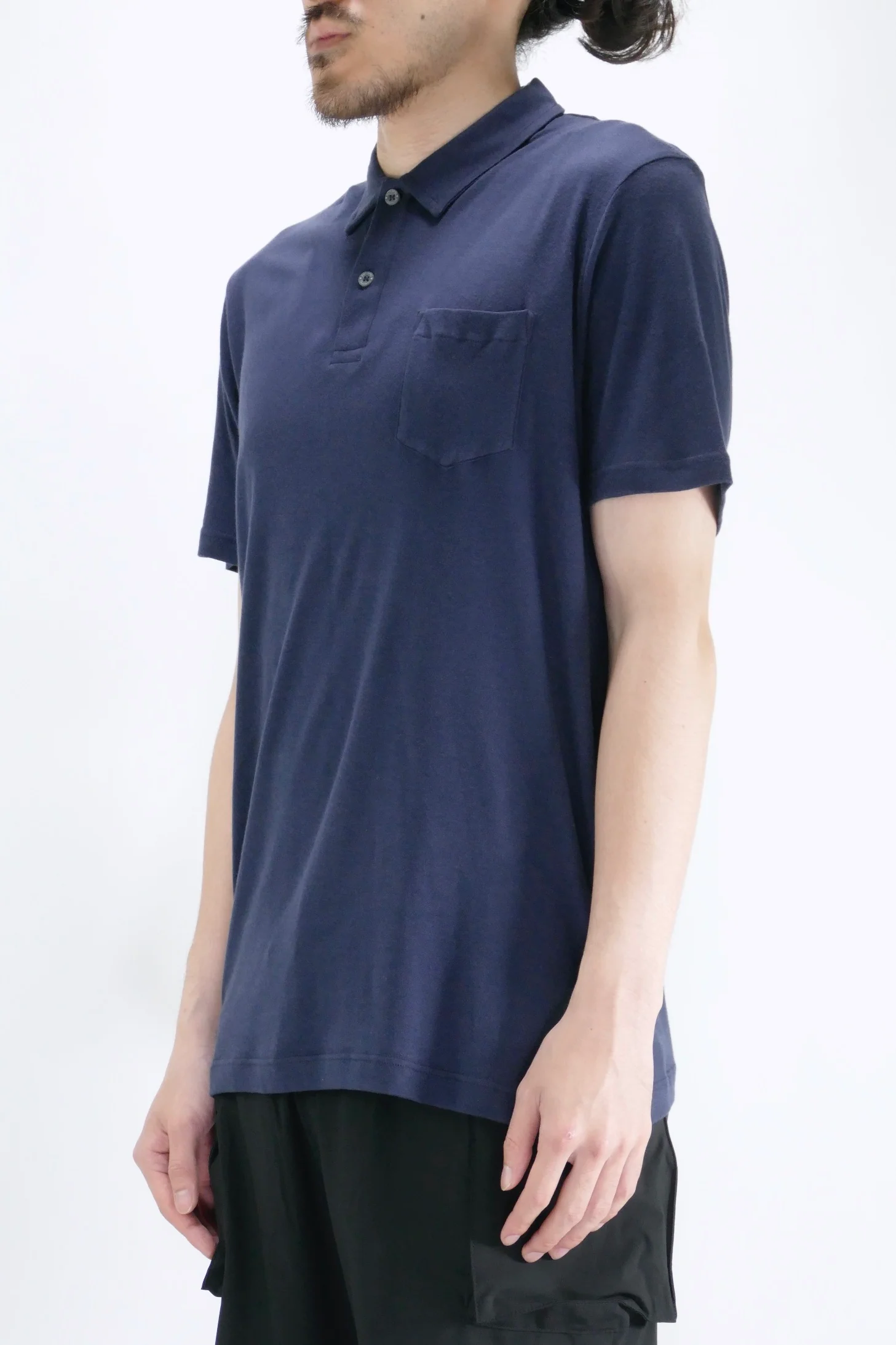 Sunspel Sea Island Cotton Jersey Polo - Navy - Image 2