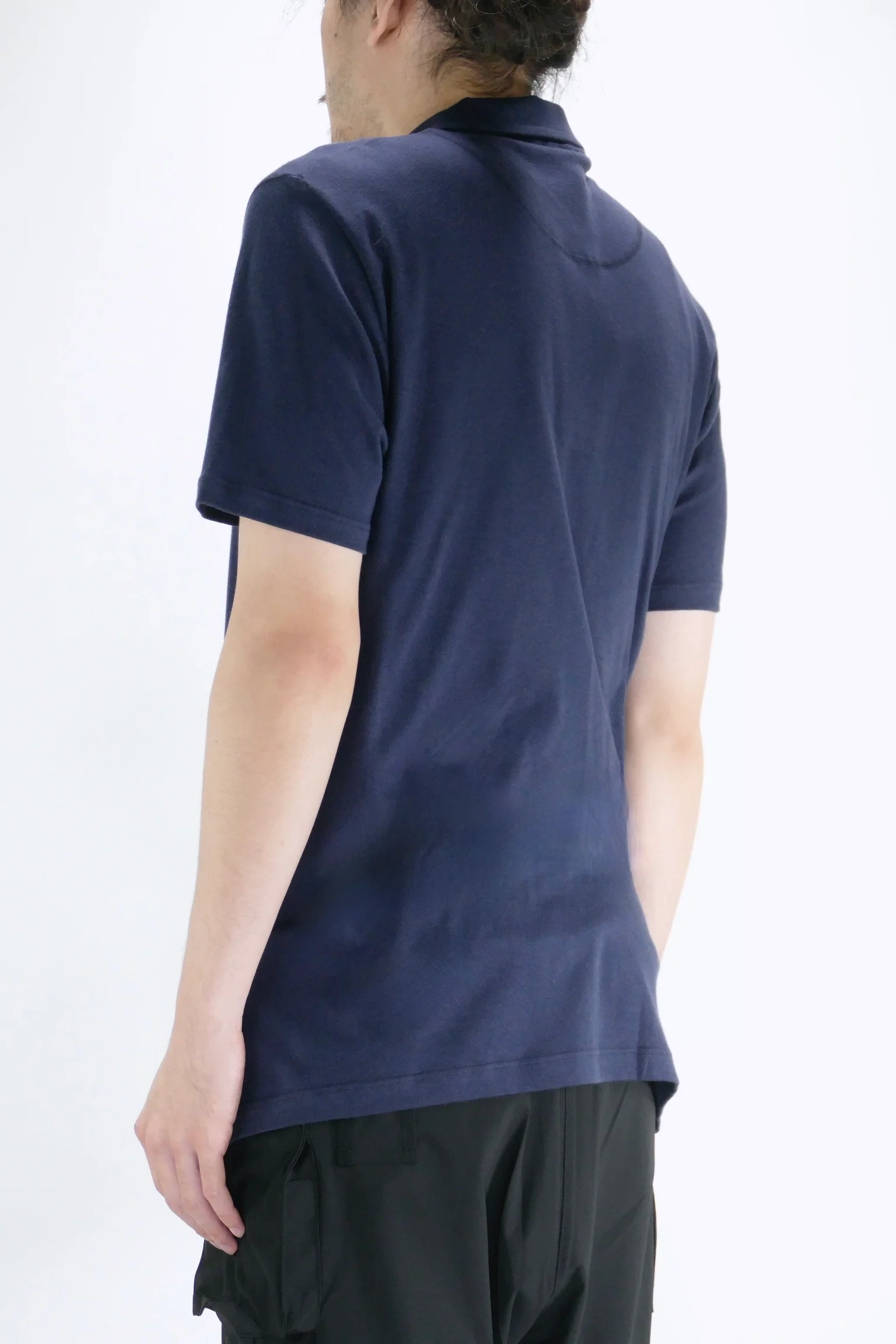 Sunspel Sea Island Cotton Jersey Polo - Navy - Image 3