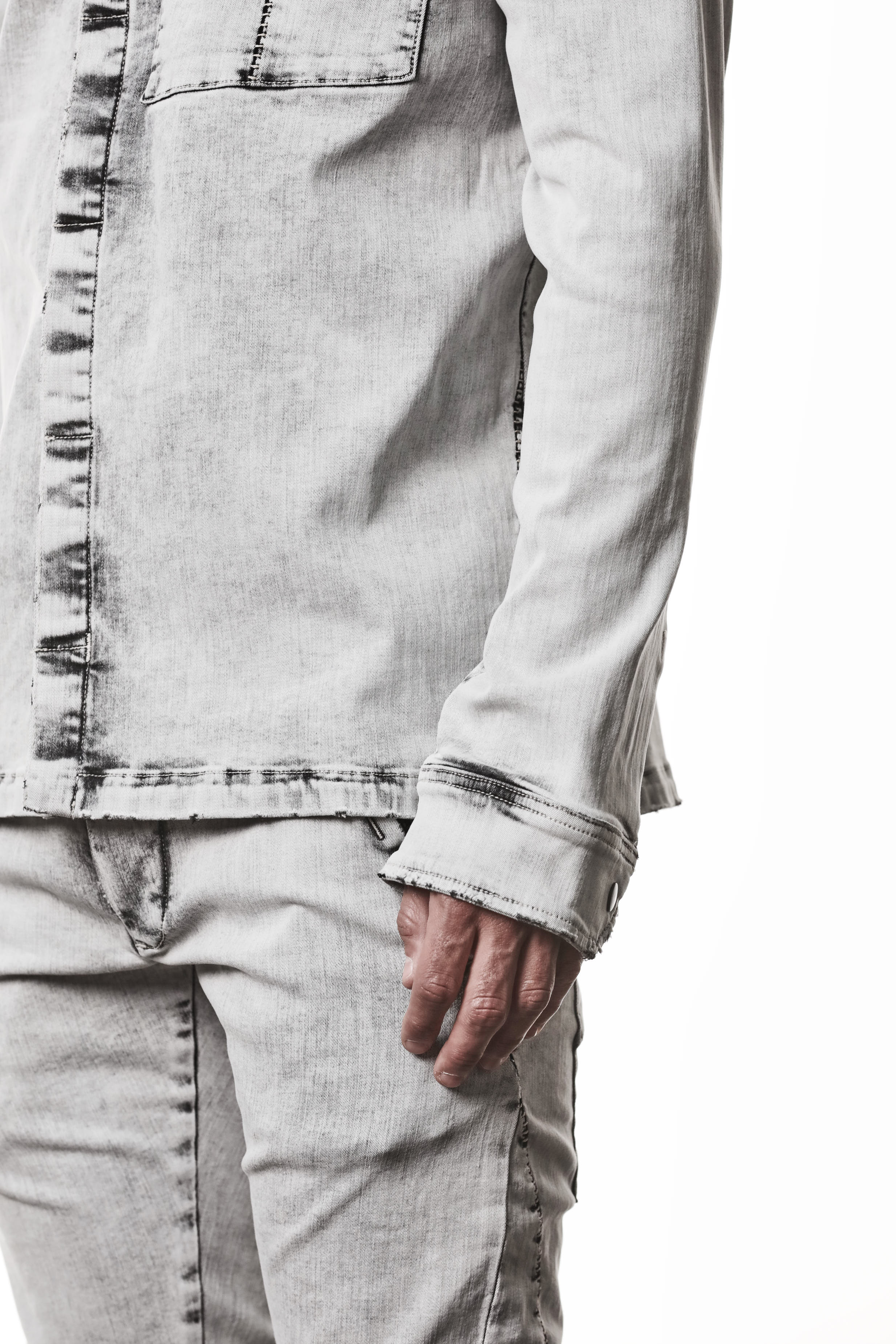 thom/krom M H 181 Shirt - Light Grey - Image 4