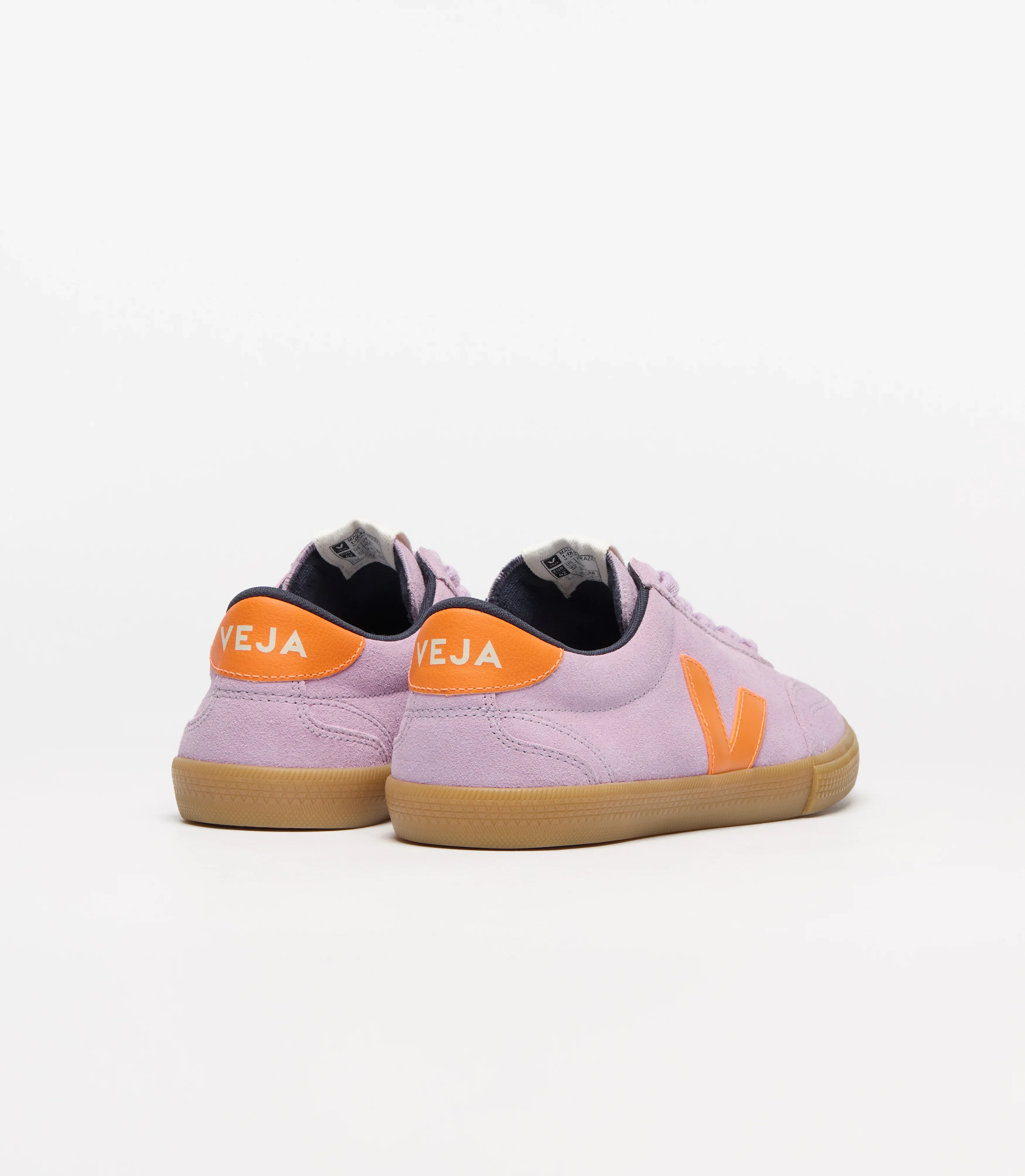 Veja Womens Volley Suede Sneakers - Orchid Fury/Natural - Image 3