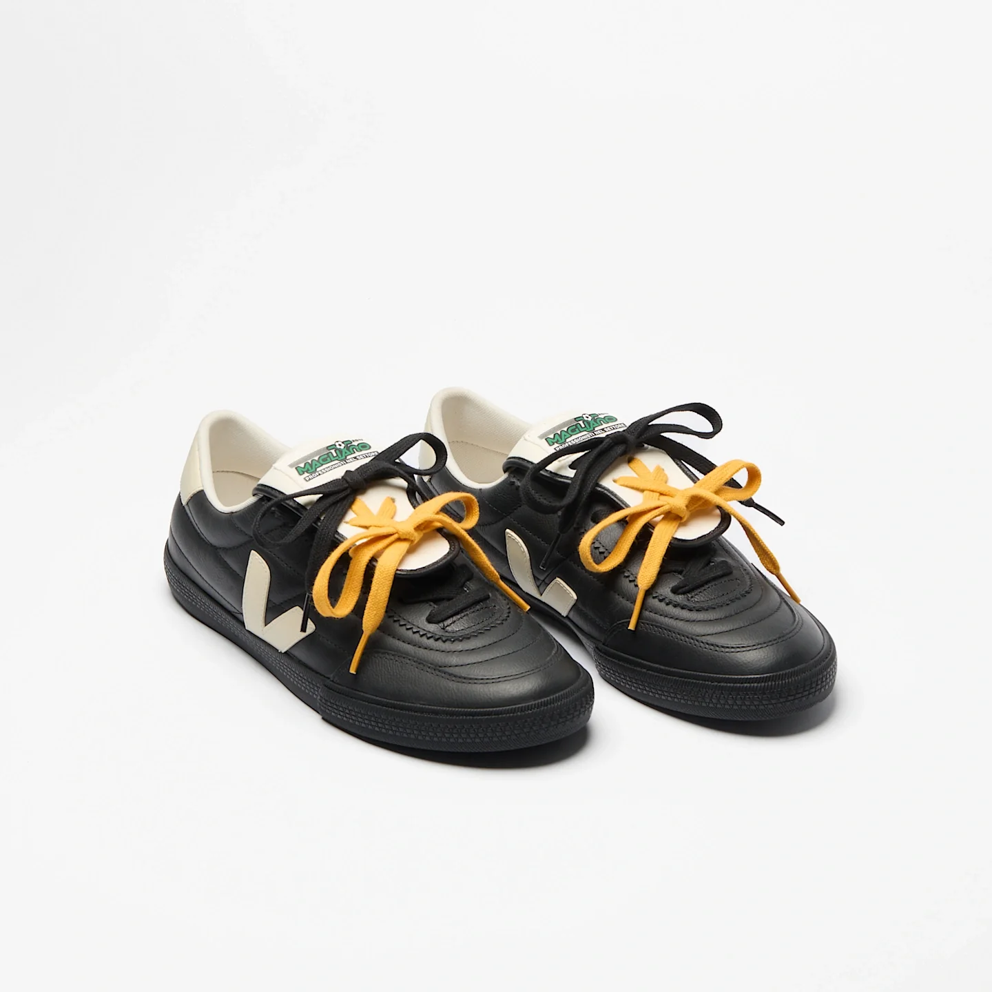 Veja Mens x Magliano Panenka Leather Sneakers - Black - Image 2