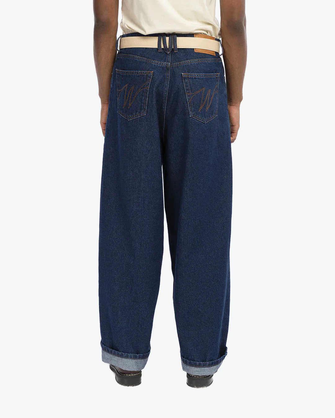 Walk in Paris Balloon Denim Pants - Blue - Image 2