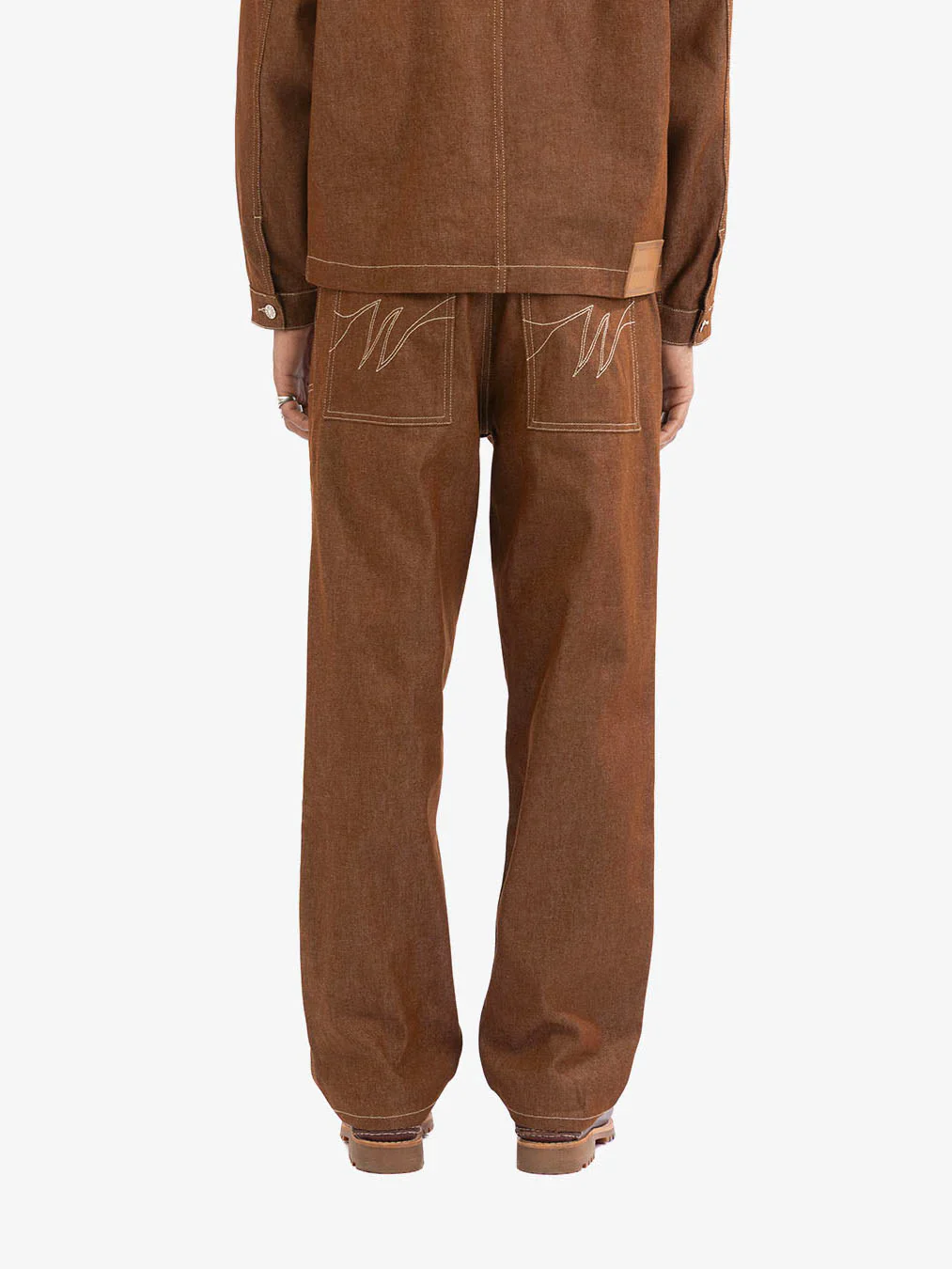 Walk in Paris Double Knee Carpenter Jeans - Brown - Image 2