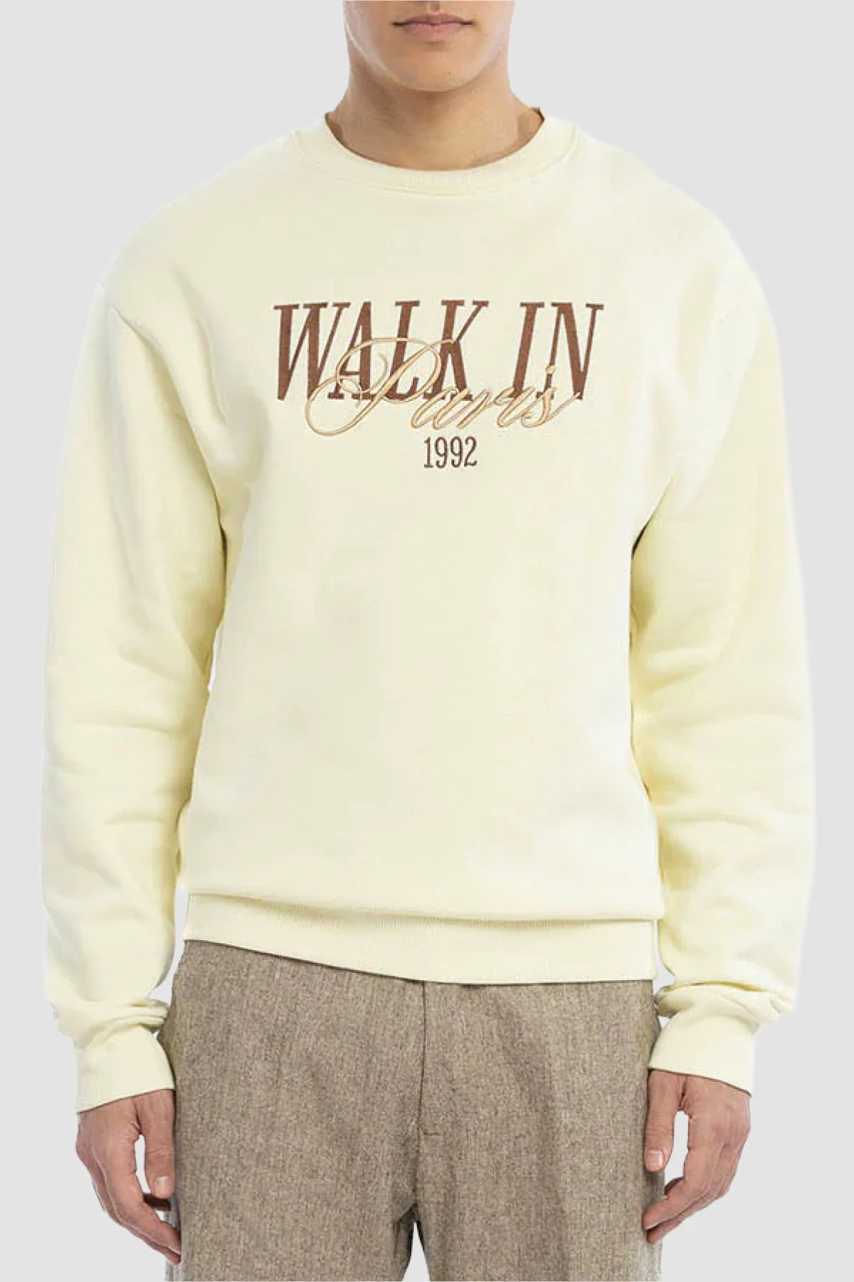 Walk in Paris Logo Crewneck - Beige