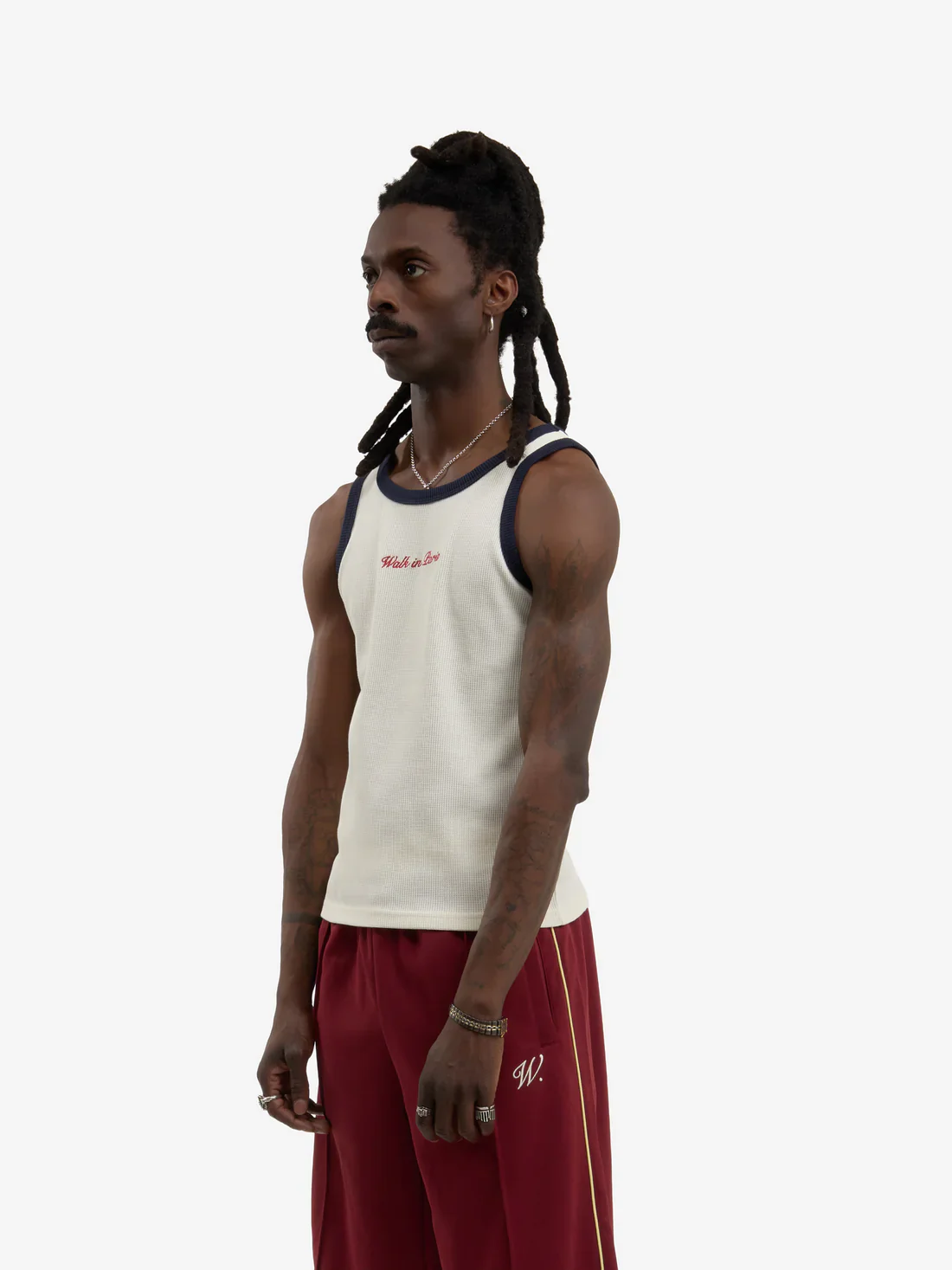 Walk in Paris Waffle Tank Top - Beige - Image 2