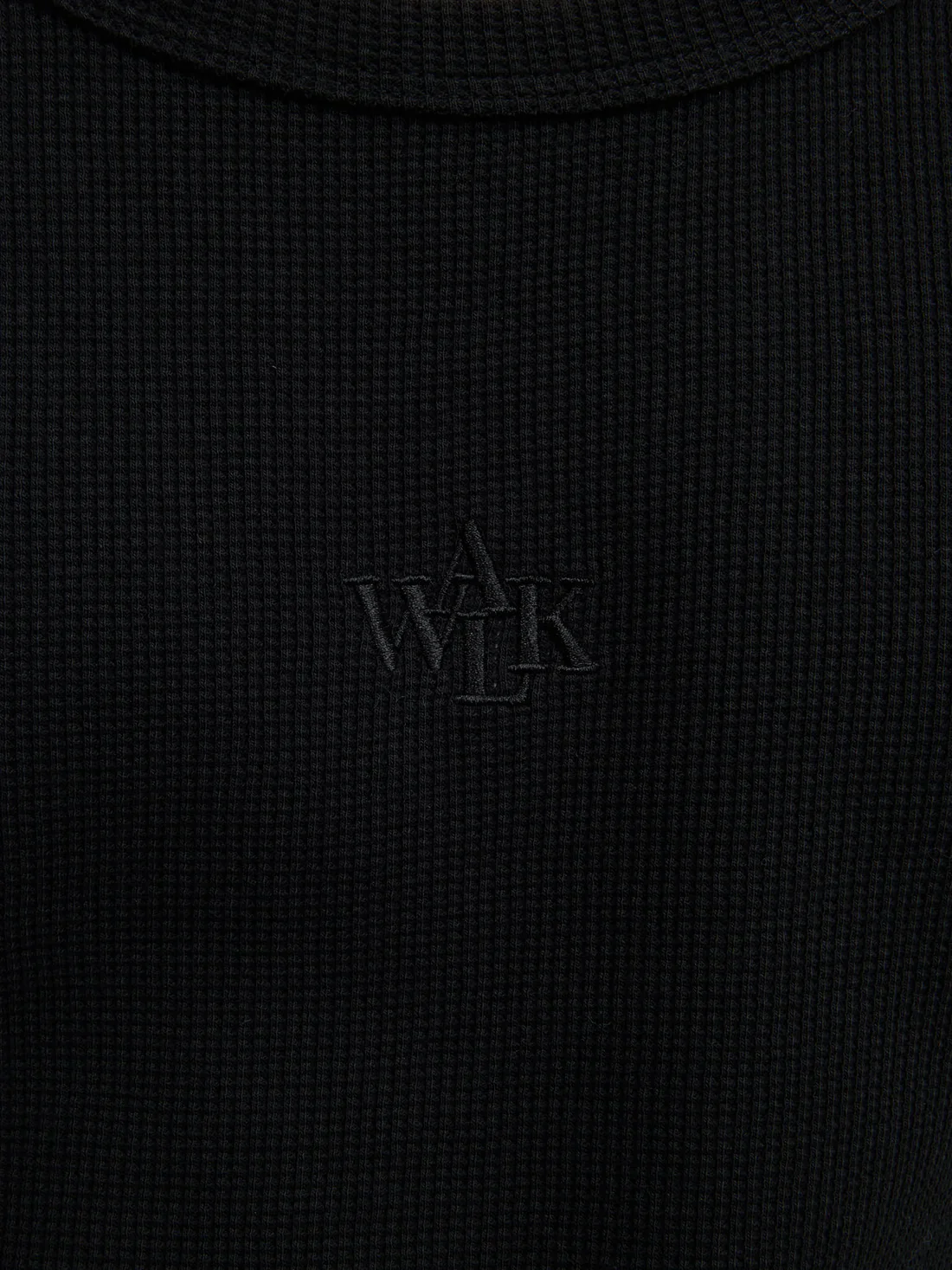 Walk in Paris Waffle Tank Top - Black - Image 3