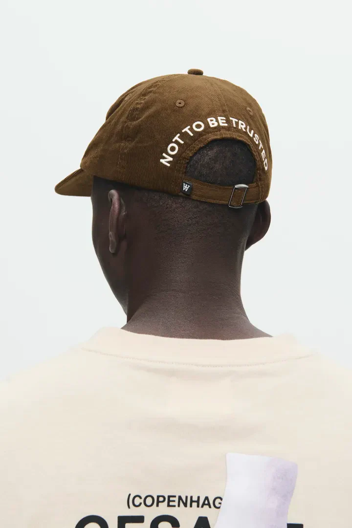 WOOD WOOD Bob CS Cordoroy Cap - Brown - Image 3