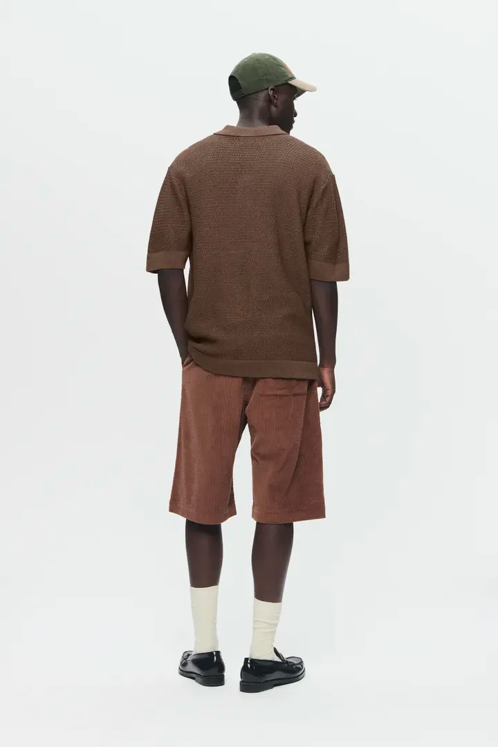 WOOD WOOD Upton Knit Polo - Brown - Image 2