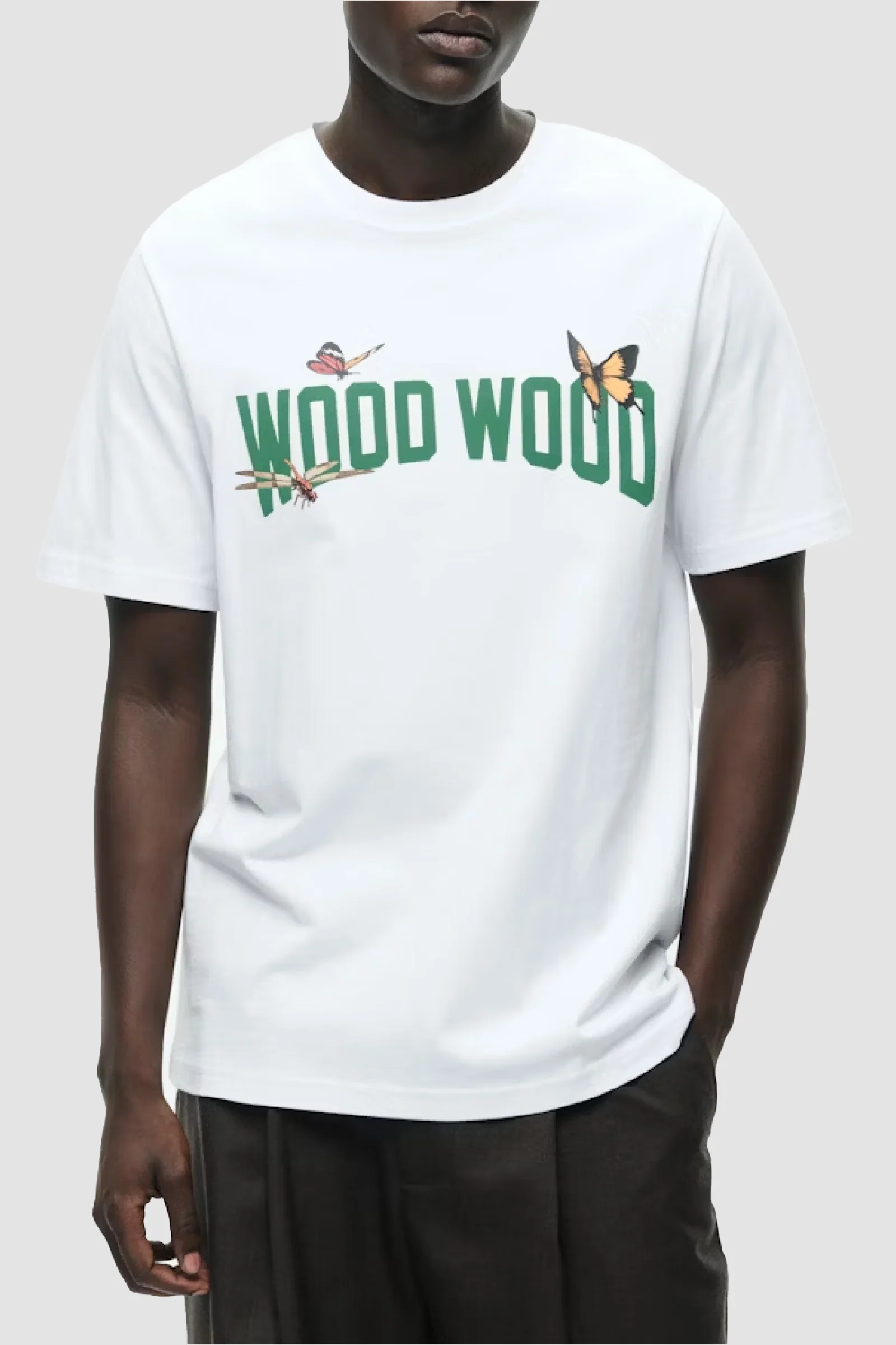 WOOD WOOD WWBobby Tee - Bright White