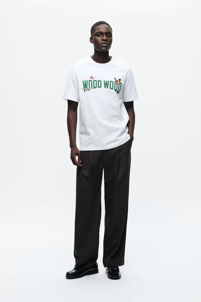 WOOD WOOD WWBobby Tee - Bright White - Image 3