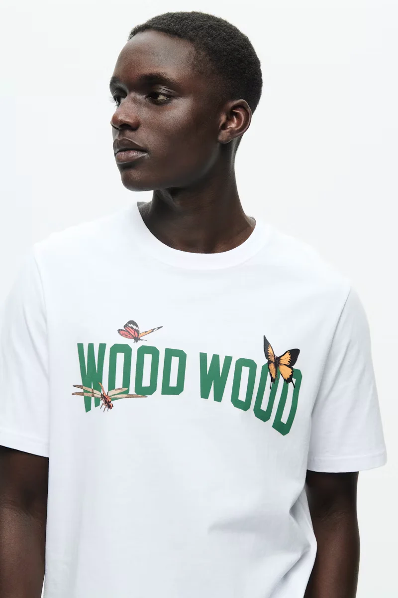 WOOD WOOD WWBobby Tee - Bright White - Image 4