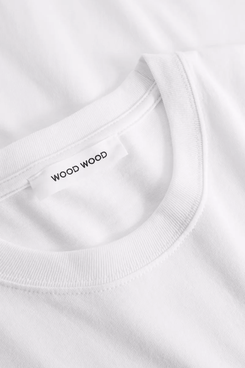 WOOD WOOD WWBobby Tee - Bright White - Image 5