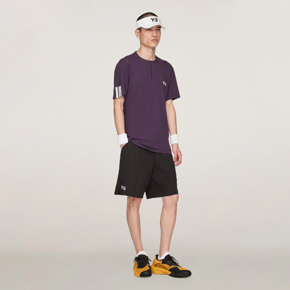 Y-3 Tennis Pro FreeLift Zip Tee - Aurora Plum - Image 3