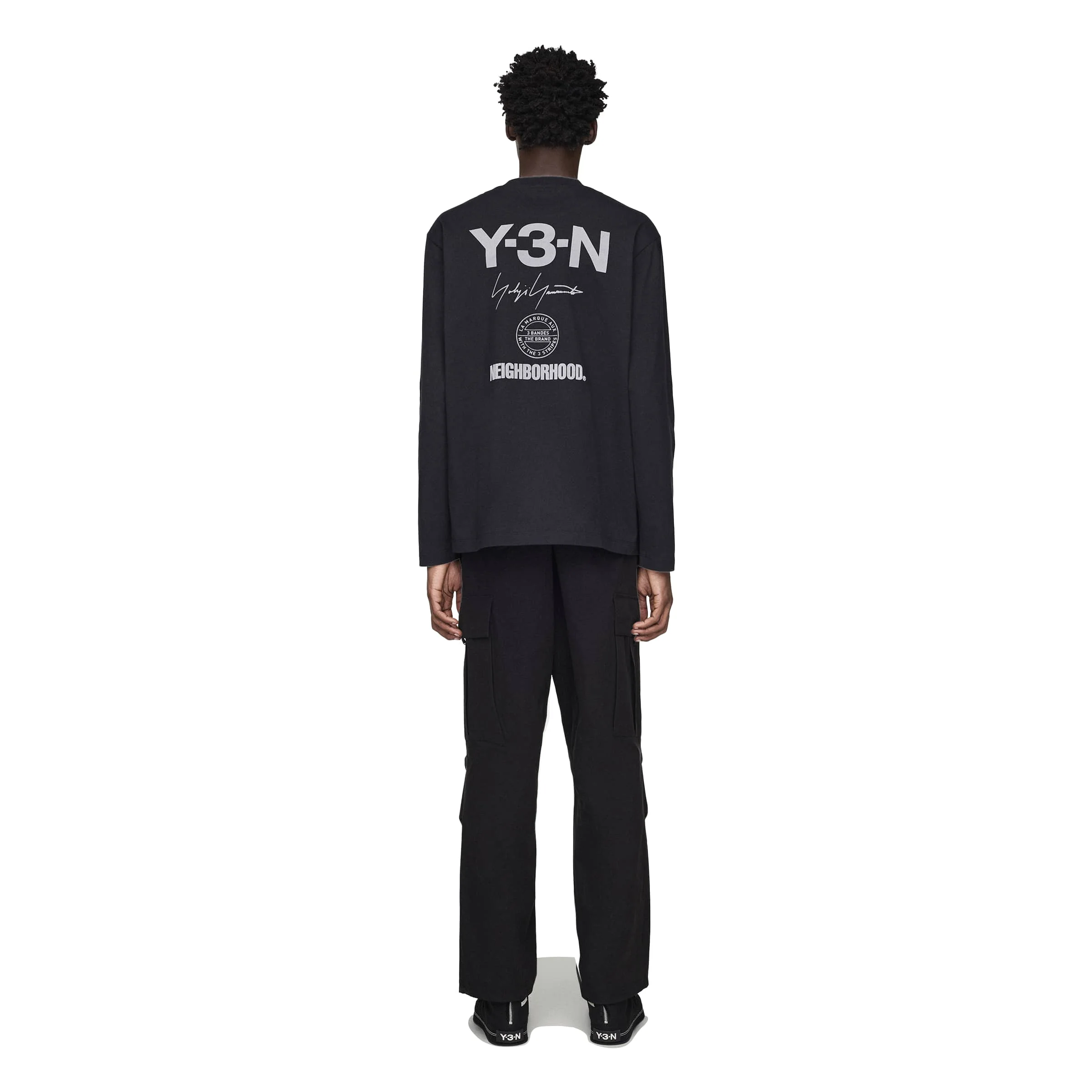 Y-3 x NEIGHBORHOOD Logo L/S Tee - Black - Image 3
