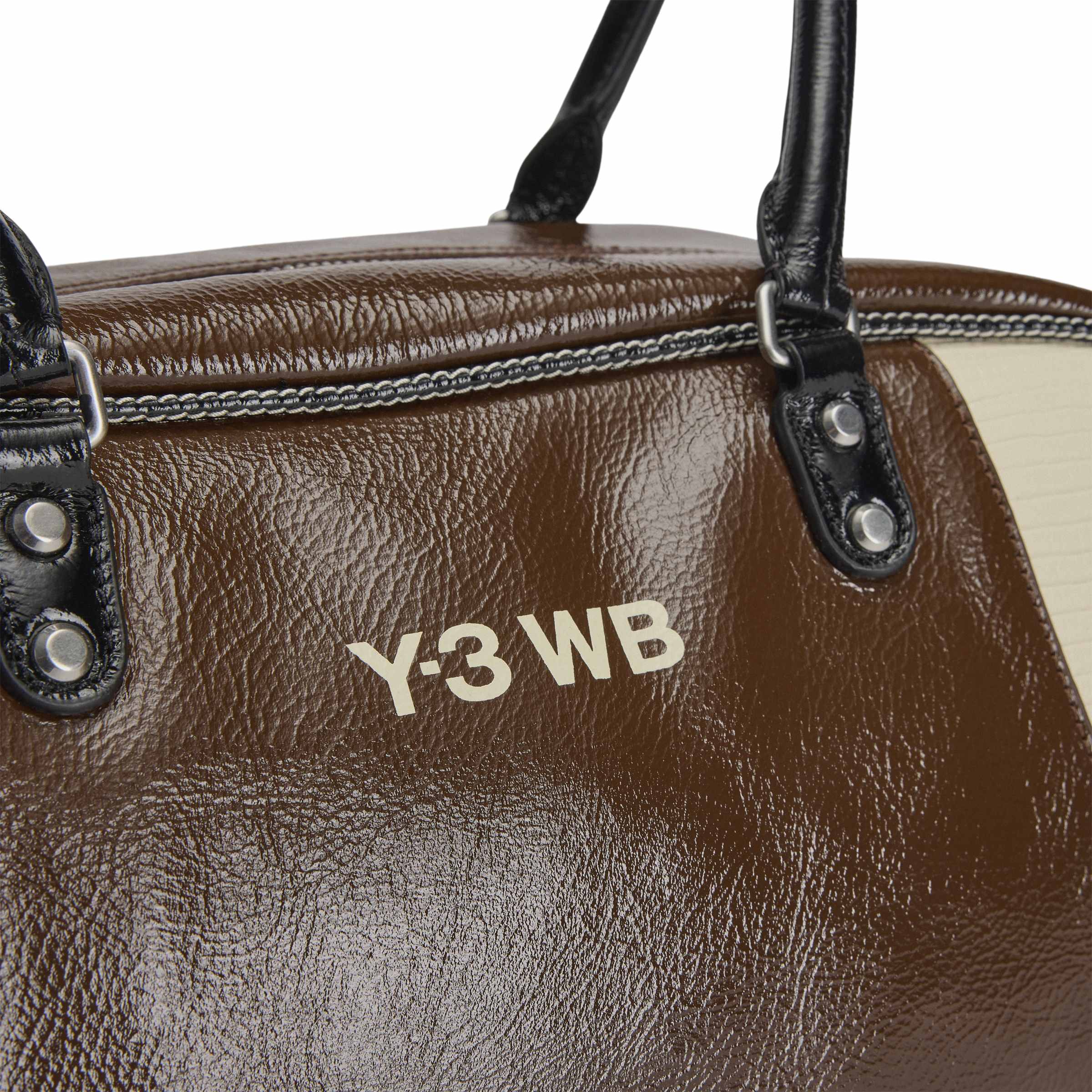 Y-3 x Wales Bonner Leather Bag - Auburn/Cream White - Image 5