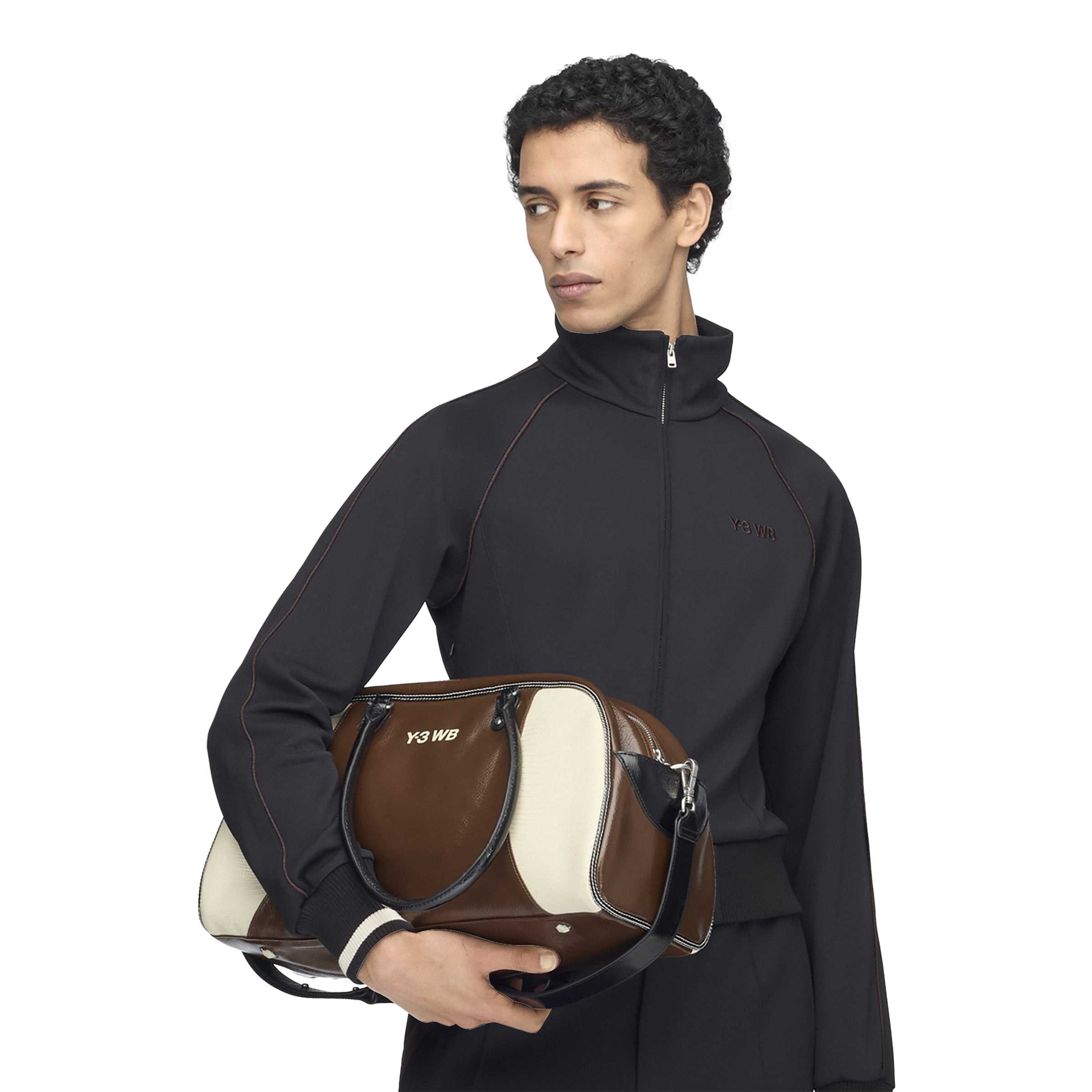 Y-3 x Wales Bonner Leather Bag - Auburn/Cream White - Image 6