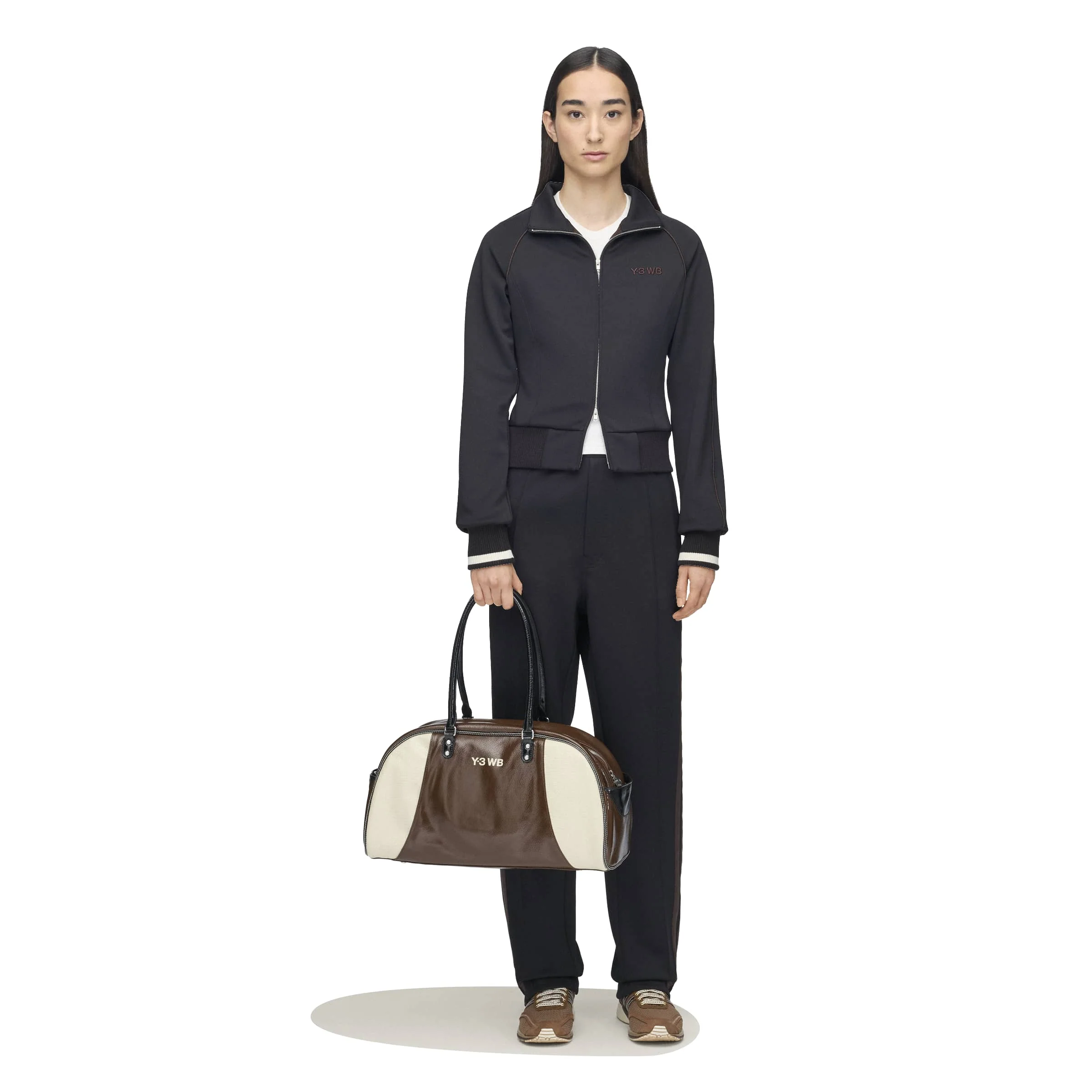 Y-3 x Wales Bonner Leather Bag - Auburn/Cream White - Image 7